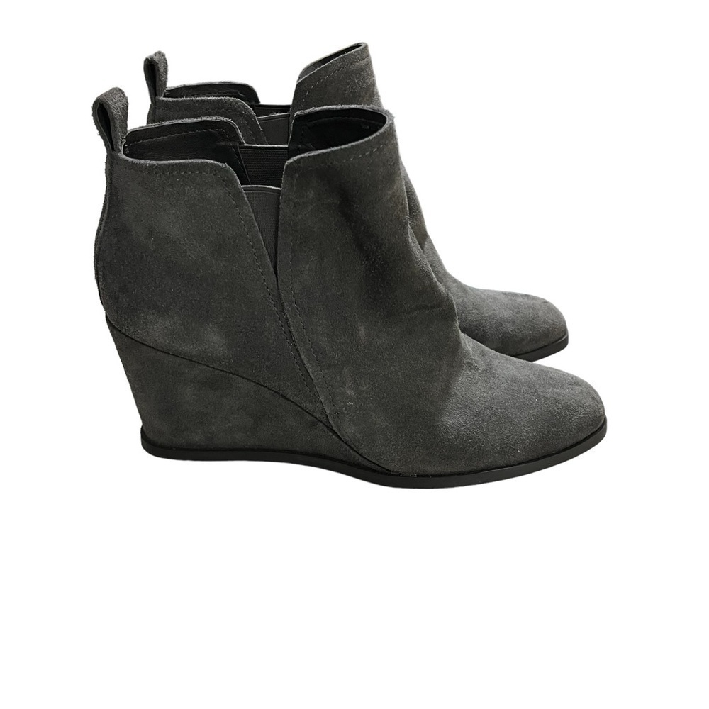 Dolce Vita Garry Suede Wedge Booties Gray Size 11 - Picture 2 of 11